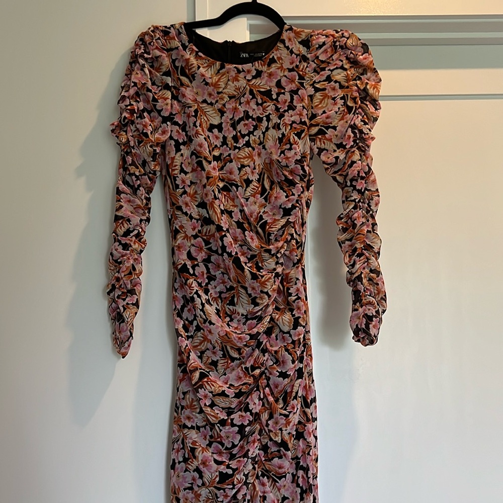 Zara Floral Fitted Dress